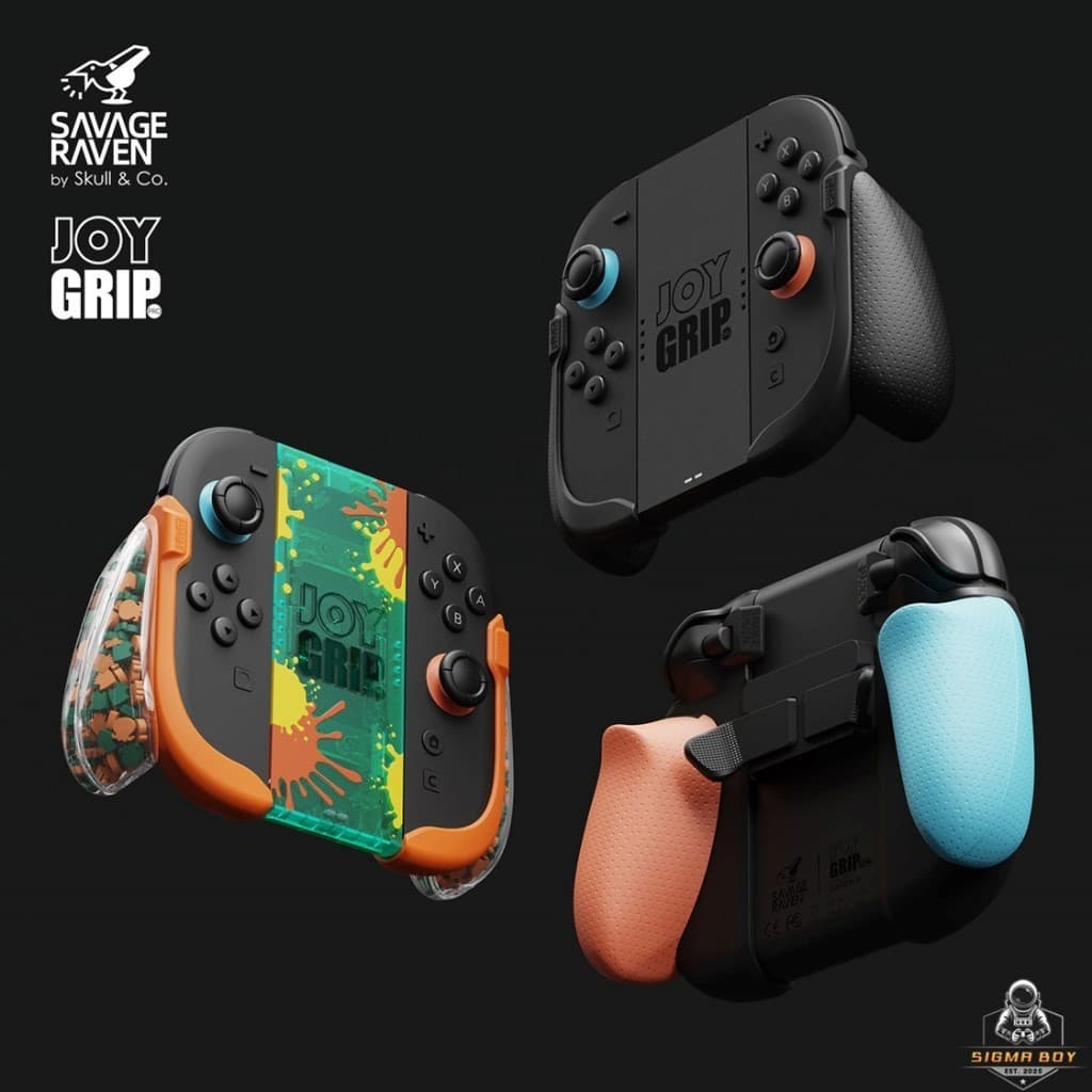 Savage Raven by Skull & Co. JoyGrip Pro: Joy-Con Back-Button Charging Grip for Nintendo SWITCH2