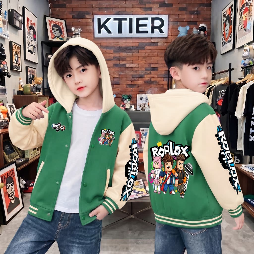 เสื้อคลุมเด็กผู้ชาย สกรีนลาย กันลม กันแดด กันหนาว