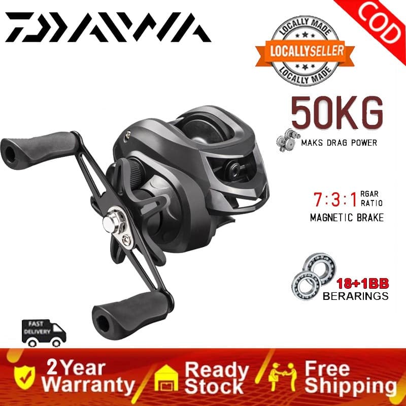 DAIWA รอกเบส รอกหยดน้ํา Baitcasting Reel รอกหยดน้ําdc ซ้ายขวามือเบรกแม่เหล็กรอกตกปลา รอกหยดน้ําตีไกล รูปที่ 1
