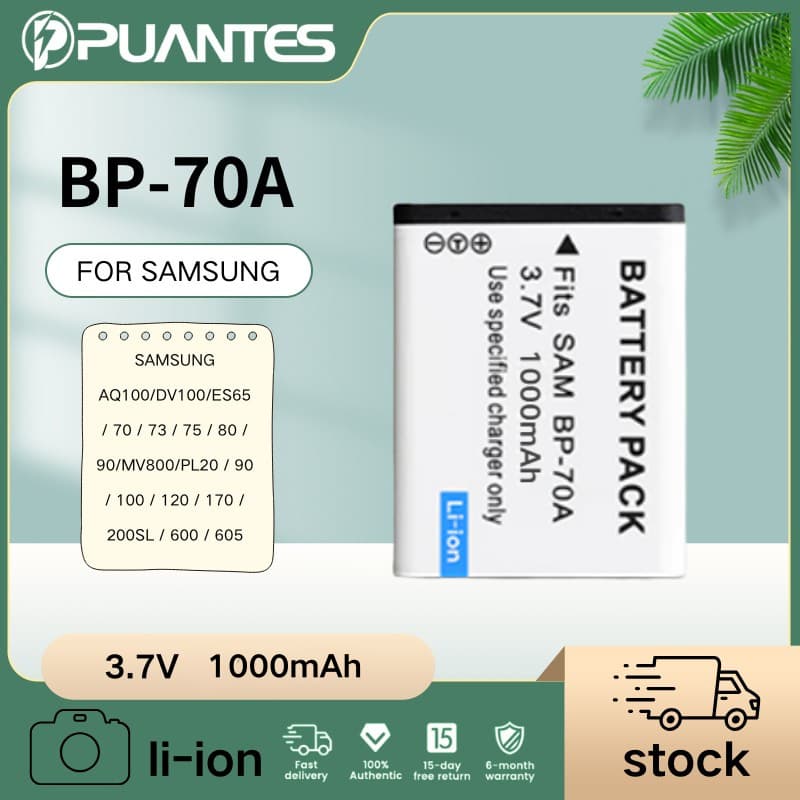 แบตเตอรี่ BP-70A สําหรับเครื่องชาร์จ Samsung ES65 75 73 PL20 100 ST60 700 DV100