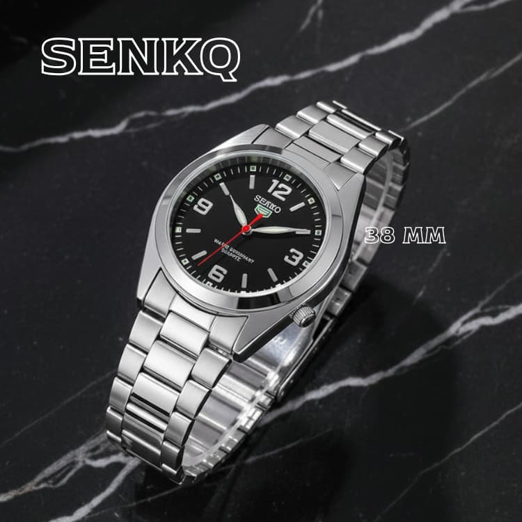 นาฬิกาแบรนด์ "SENKQ" นาฬิกาสายสแตนเลสผู้ชาย กันน้ํา พรายน้ํา