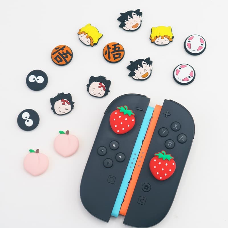 2PCS Cute Cartoon Silicone Thumb Grip Caps Compatible With Nintendo Switch 2 Joystick Caps for Switch2 Game…