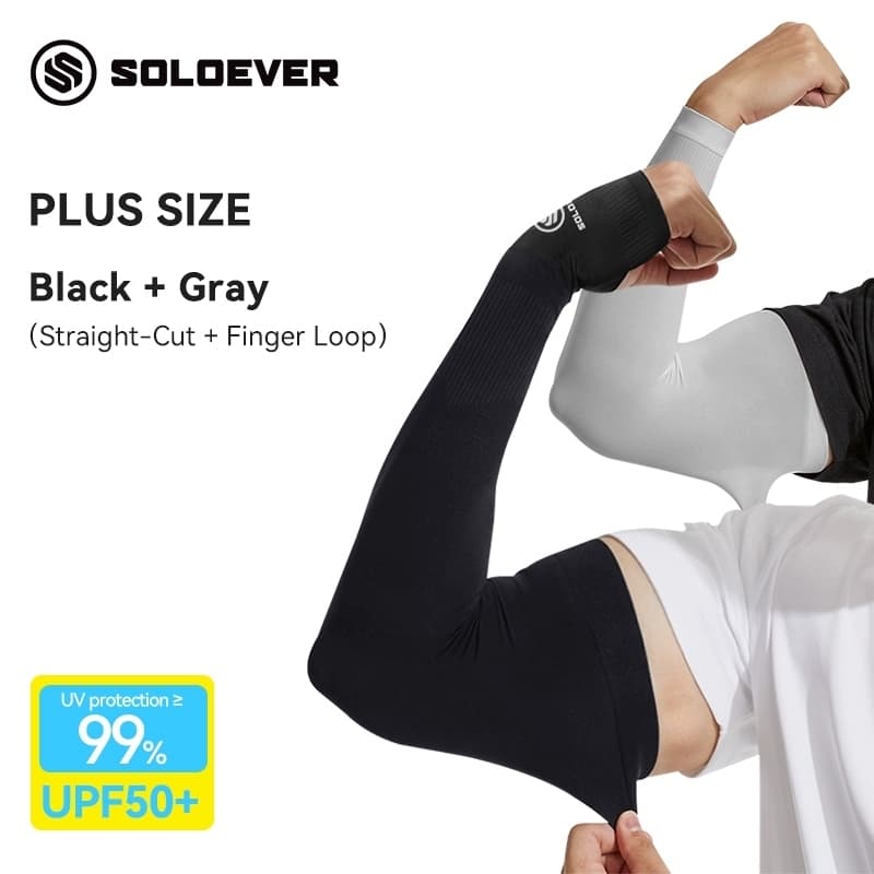 SOLOEVER XXL Plus Size ปลอกแขน ขนาดใหญ่ บางเบา ปลอกแขนกันแดด และกว้างขึ้น เหมาะทั้งผู้ชาย และผู้หญิง
