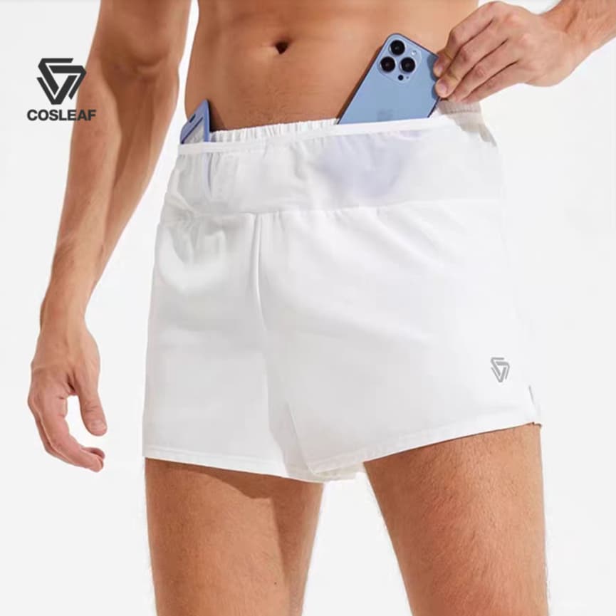 Cosleaf Sport Shorts กางเกงขาสั้้นผู้ชาย กางเกงวิ่ง สําหรับออกกําลังกาย มีซับในตัว มีกระเป๋าใส่ของรอบเอว… รูปที่ 1