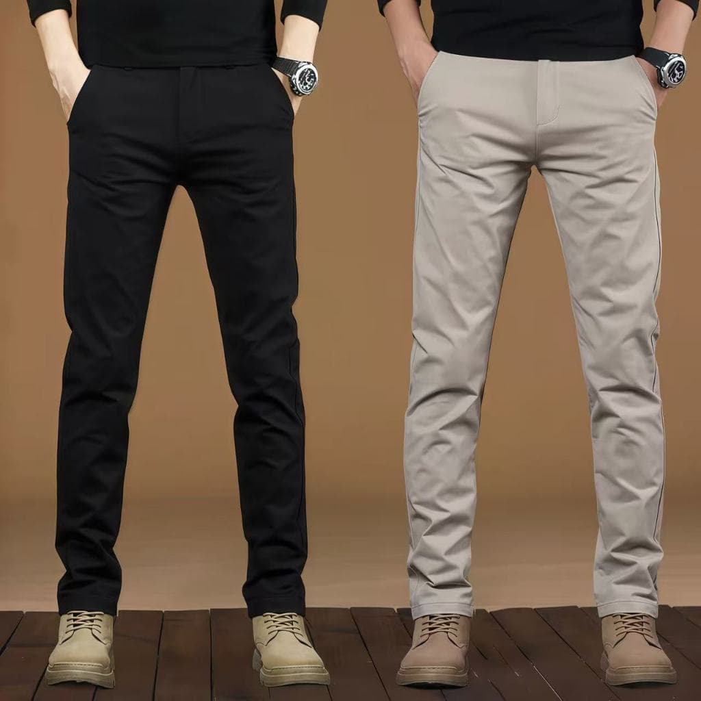 กางเกงชิโน่ ผ้ายืด ไม่ต้องรีด ทรงกระบอกเล็ก กางเกงสแล็คชาย สไตล์เกาหลี ผ้าดีพิเศษ เข้ารูปใส่สบายมี