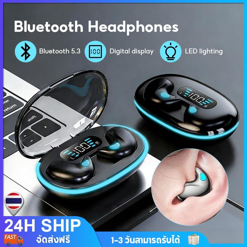 หูฟังบลูทูธไร้สาย X55 กันน้ํา iPX5 ไมโครโฟนในตัวคุย HD คุณภาพเสียง HiFi