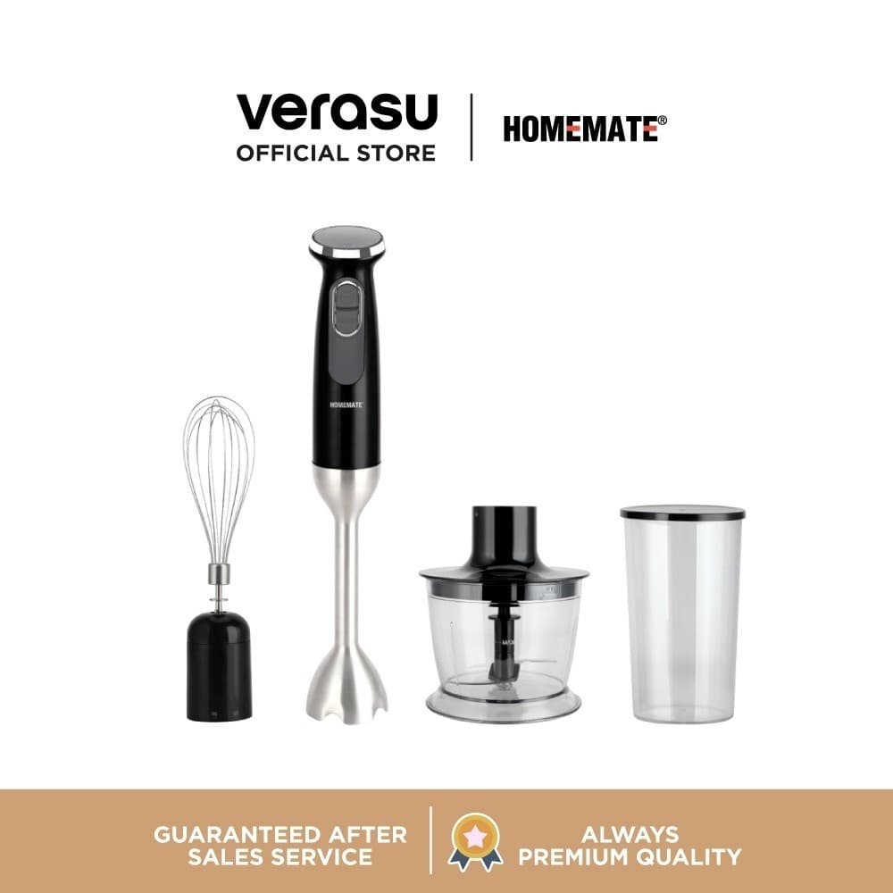 HOMEMATE ชุดเครื่องปั่นมือถือ 1200 วัตต์ สแตนเลส/ดํา รุ่น HOM-265023