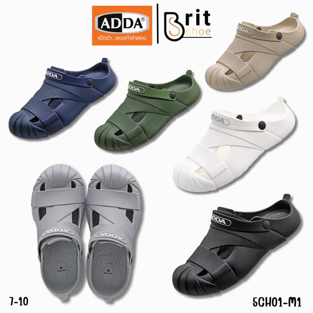 ADDA รองเท้าแตะ รองเท้าลําลอง สําหรับผู้ชาย แบบสวม รุ่น 5CH01M1 (ไซส์ 7-10)