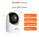 กล้องวงจรปิด Tenda CP3 ความละเอียด 3MP 2K HD หมุนได้ 360 องศา พร้อมระบบติดตามอัจฉริยะ WiFi 6…