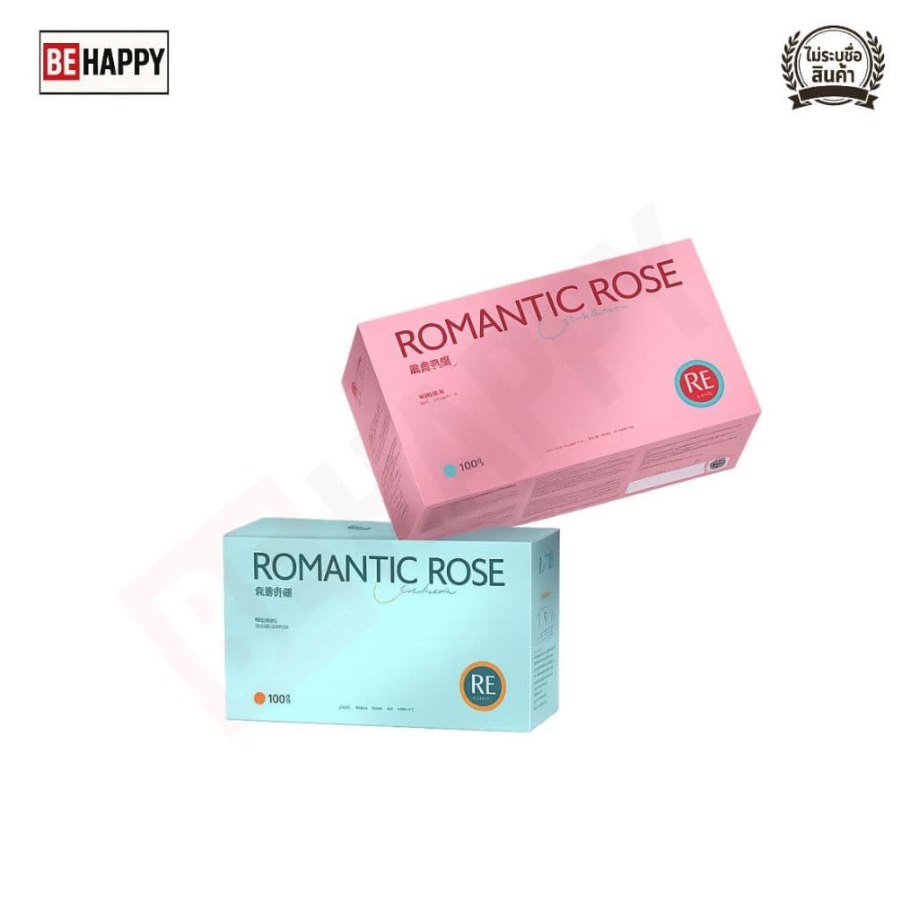 ถุงยางอนามัย ROMANTIC ROSE 001 52mm [100 ชิ้น/กล่อง]