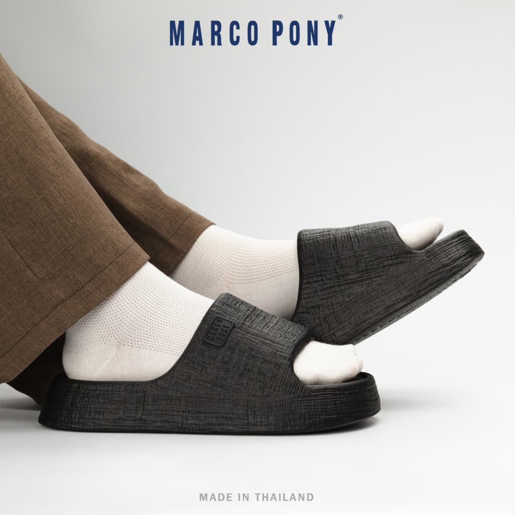 Marco Pony รุ่น MH9038 รองเท้าแตะ EVA พื้นหนา 3.5cm นุ่มสบาย ดีไซน์มินิมอล ใส่ได้ทั้งชายหญิง