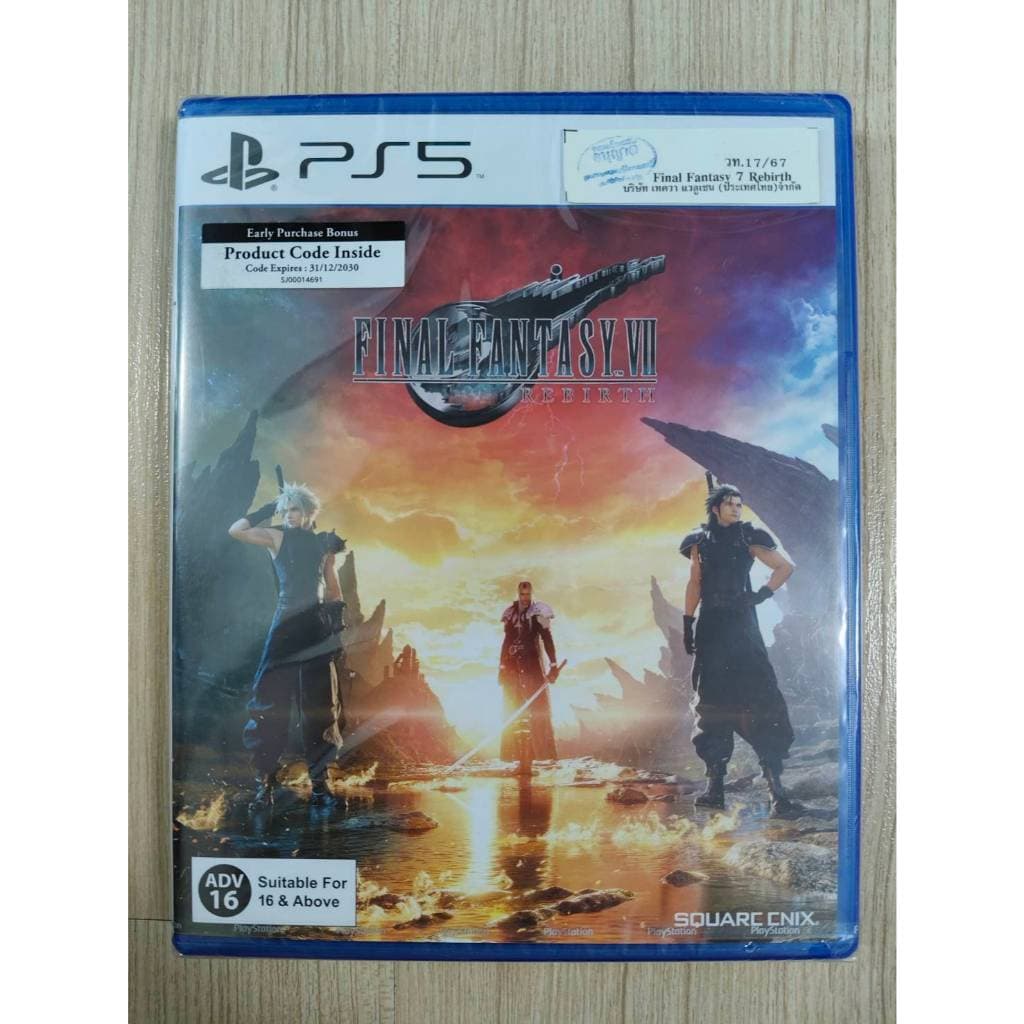 (DAY1 DLC) มือ 1 PS5 Final Fantasy FF 7 VII Rebirth (Z3/Asia) Eng/Japan ของใหม่ในซีล