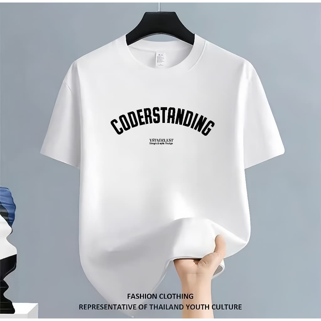 เสื้อยืดคอกลมลายการ์ตูนสนุกสนาน แขนสั้นผ้าฝ้ายแท้ สไตล์แฟชั่นสบายๆ สําหรับใส่ในชีวิตประจําวัน