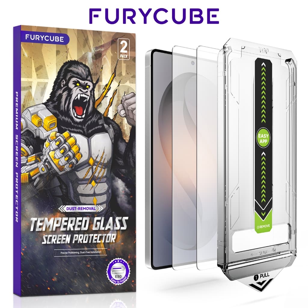 Furycube ฟิล์มกระจก รุ่น สําหรับ Samsung Galaxy S24 S25 S26 PLUS Ultra กันรอยกันแตก ครอบคลุมหน้าจอเต็ม…