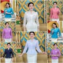 เสื้อรุ่น-Lily (TLD) ผ้าลูกไม้อัดกาวทั้งตัว กระดุมหน้าแกะได้ ดีไซน์ทันสมัยใส่ได้บ่อยไม่ตกเทรน