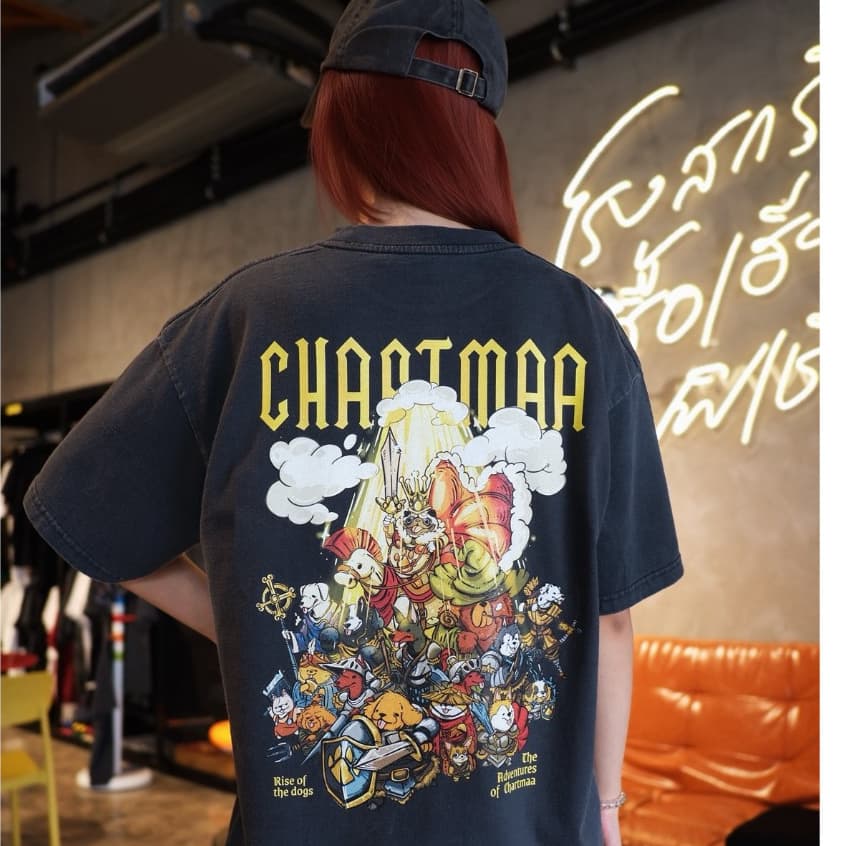 (เสื้อเฮียส่งออกภายใน1-2วัน) เสื้อ THE ADVENTURE OF CHART MAA ผ้า Cotton 100% ของแท้