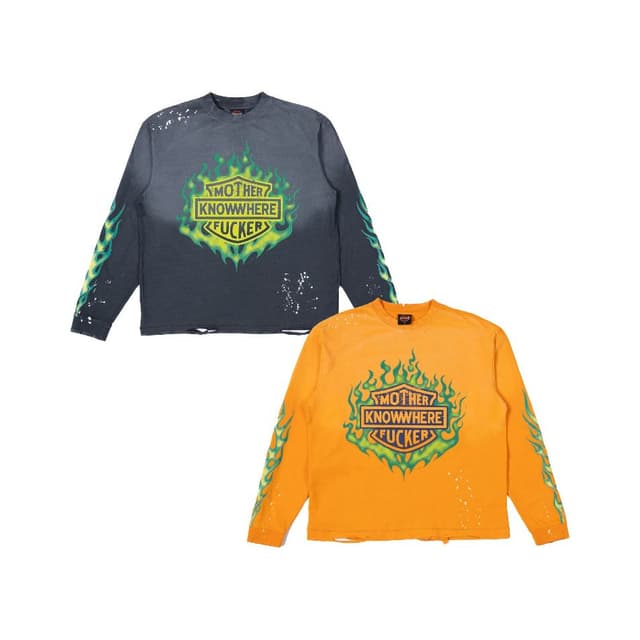 KNOWWHERE ACID FLAME L/S TEES