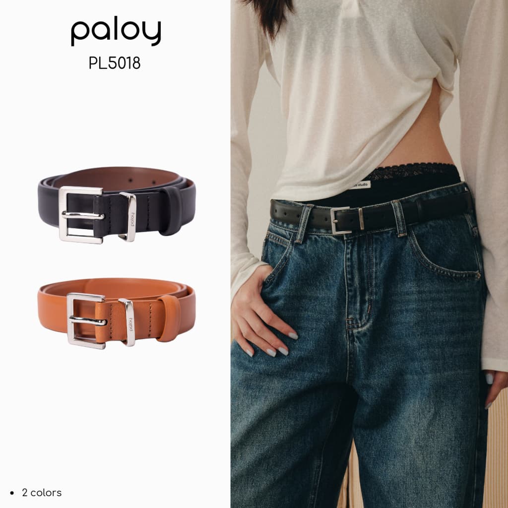 Paloy - PL5018 Classic Leather Belt เข็มขัดหนัง PU อะไหล่หัว paloy (Classic Moment)