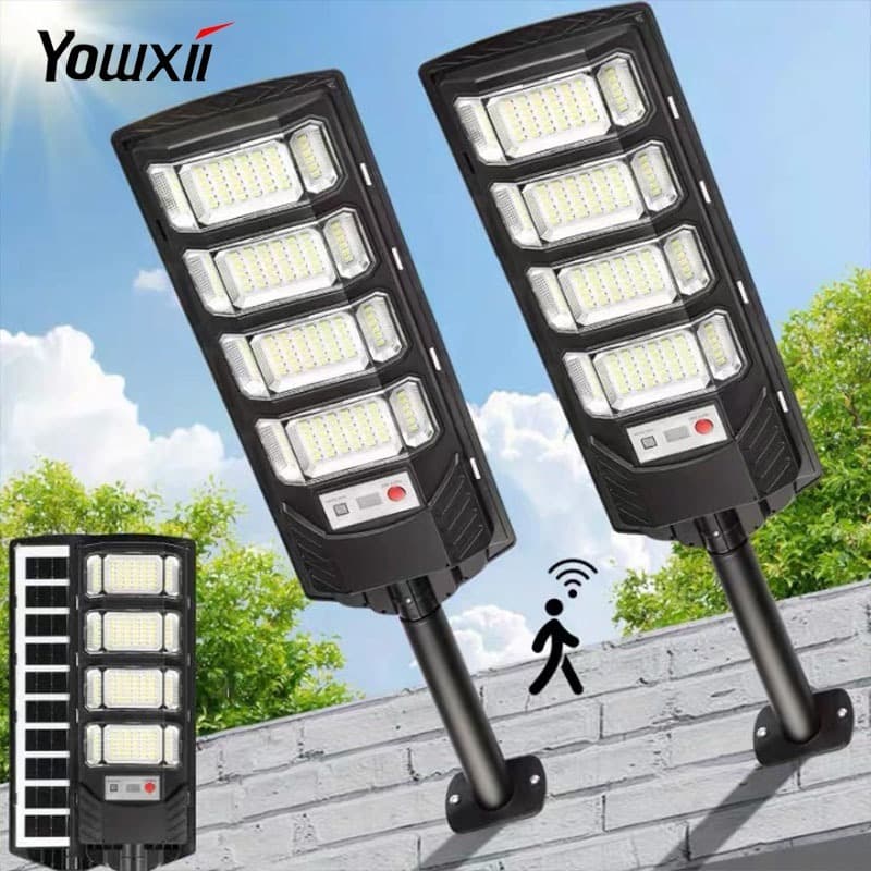 YOWXII ไฟโซล่าเซลล์ 6000,000W ไฟถนนโซล่าเซลล์ IP69 กันน้ําและกันฟ้าผ่ Solar Light…