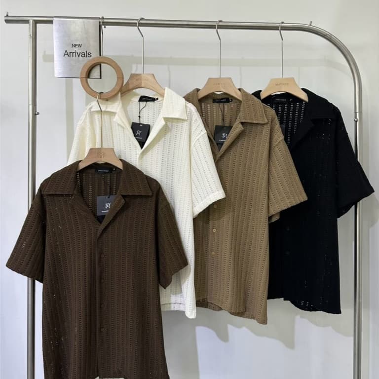 เสื้อเชิ้ตผู้ชาย เสื้อเชิ้ตลายทางผู้ชาย หกสีพร้อมส่ง ดีไซน์เรียบหรู ใส่สบายทุกโอกาส