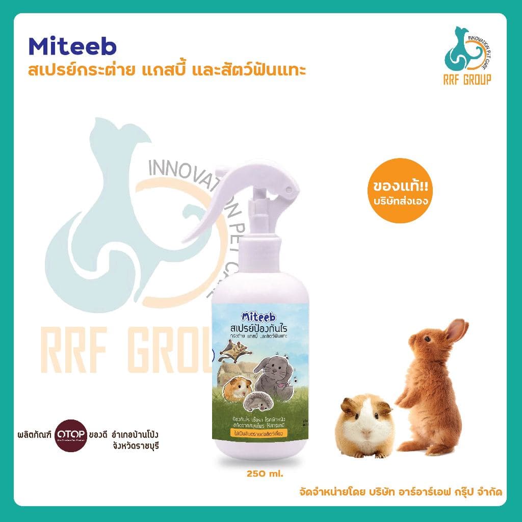 สเปรย์กําจัดไรกระต่าย แกสบี้ และสัตว์ฟันแทะ(ไร้กลิ่น) ปลอดภัยกับสัตว์เล็ก [ขนาด 250 ml.] รูปที่ 1