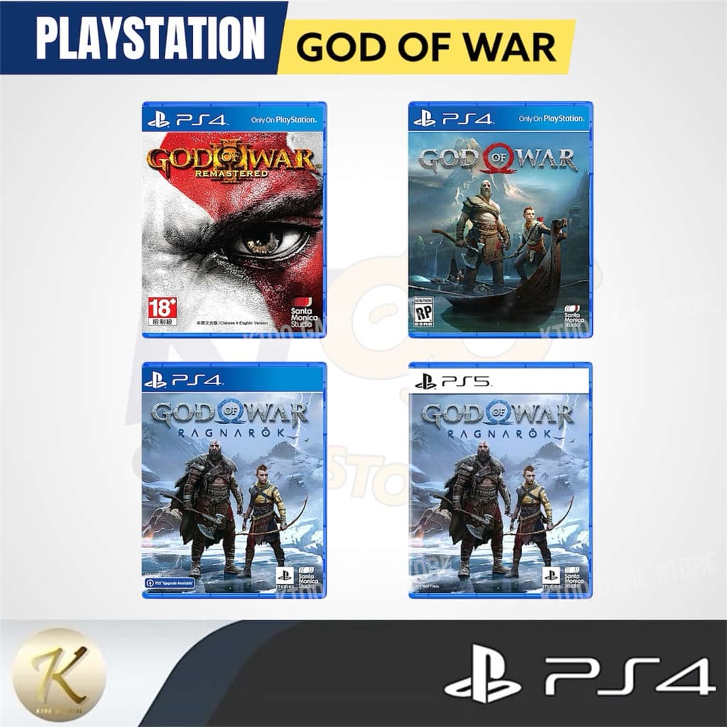 God of war รวมหลายภาค รวมแผ่นเกม PS4-PS5 : (God of war 3) (God of war 4) Ragnarok (มือสอง สินค้าพร้อมจัดส่ง)