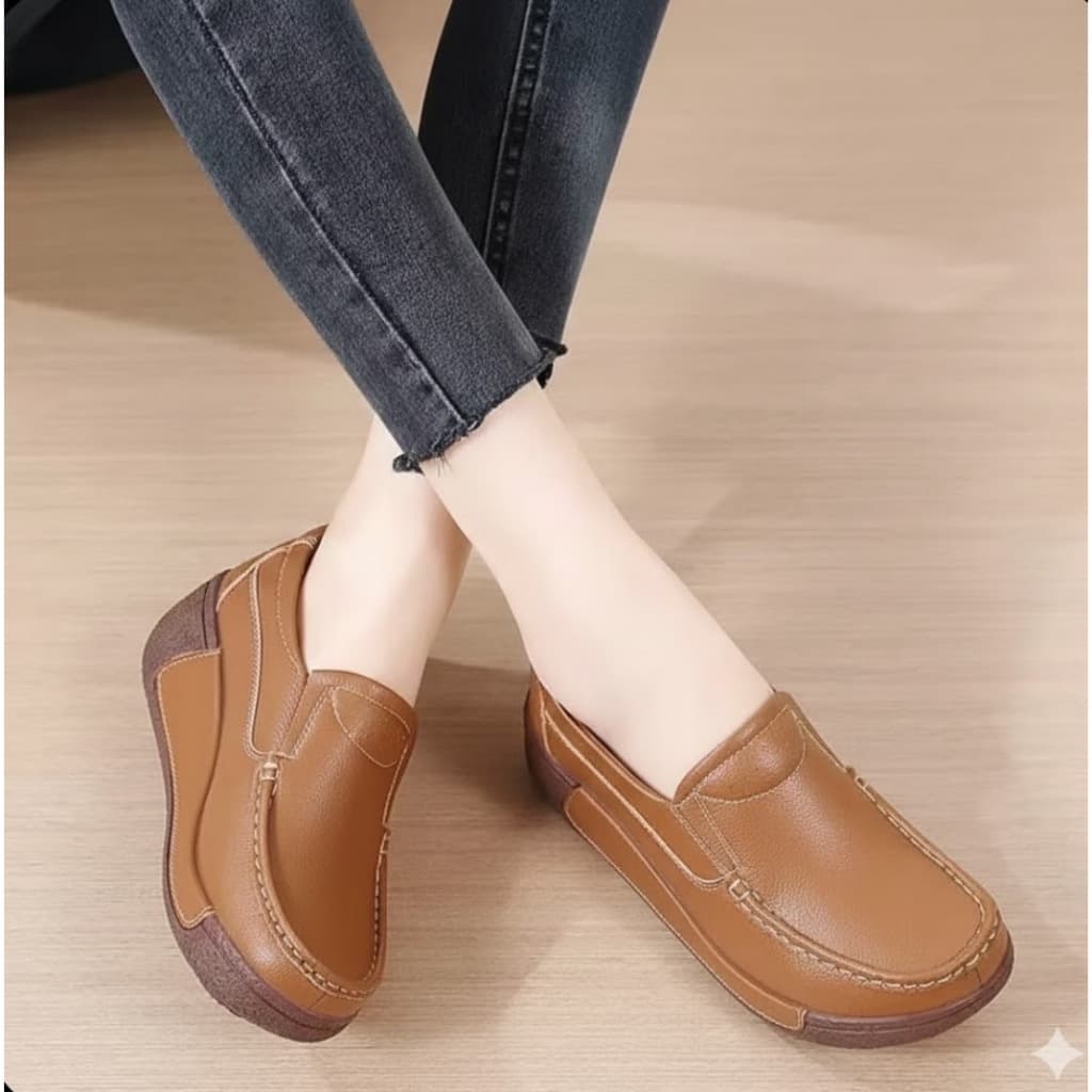 Shoes I amm B38 ร้านจริงส่งตรงจากนครนายก รองเท้า สไตล์ โรลเฟอร์ เรียบหรูน้ําหนักเบา พื้นนุ่มเด่ง เบา… รูปที่ 1
