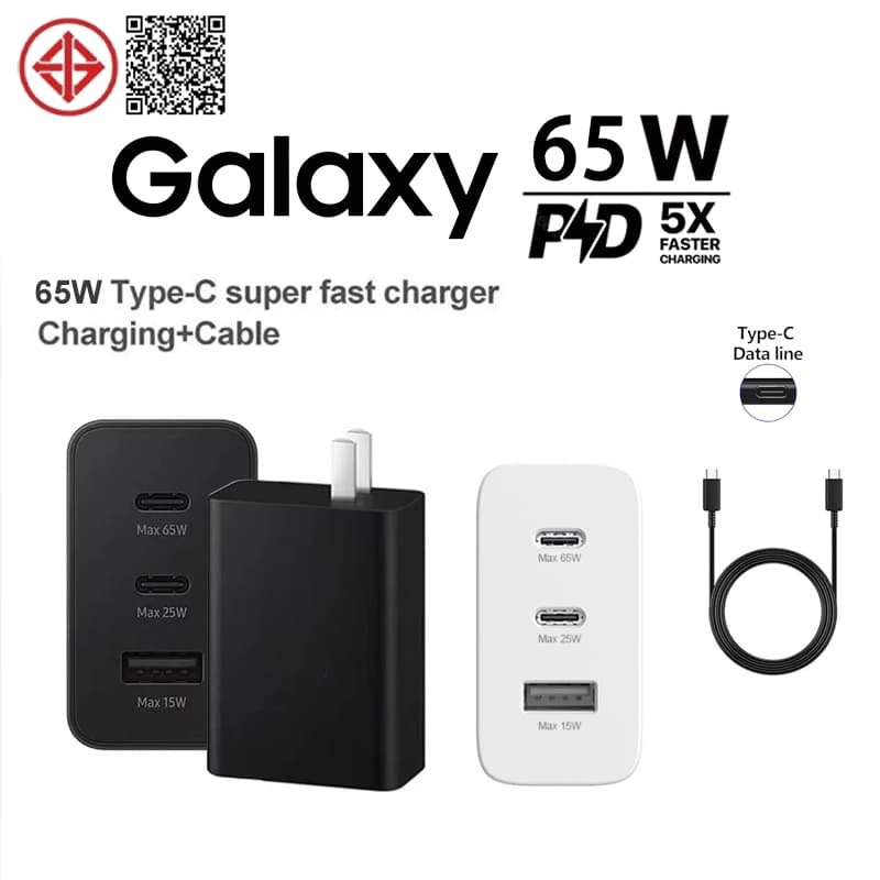 sum 65W GaN หัวชาร์จเร็ว 3 พอร์ต ชุดชาร์จ 65W GaN type C สายชาร์จ type c fast charging 2.0