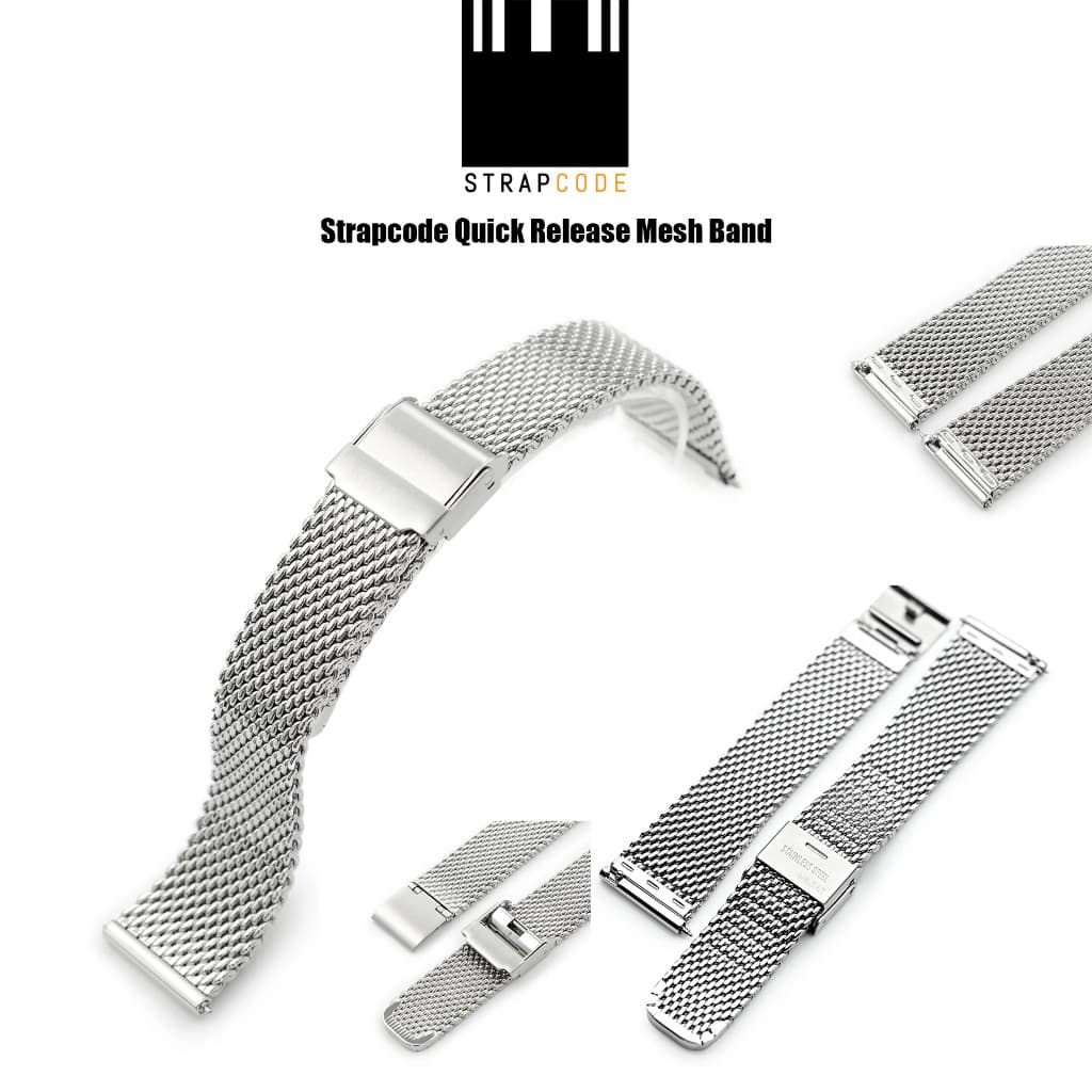 สายนาฬิกาแบบเหล็กรุ่น Strapcode Quick Release Mesh Band