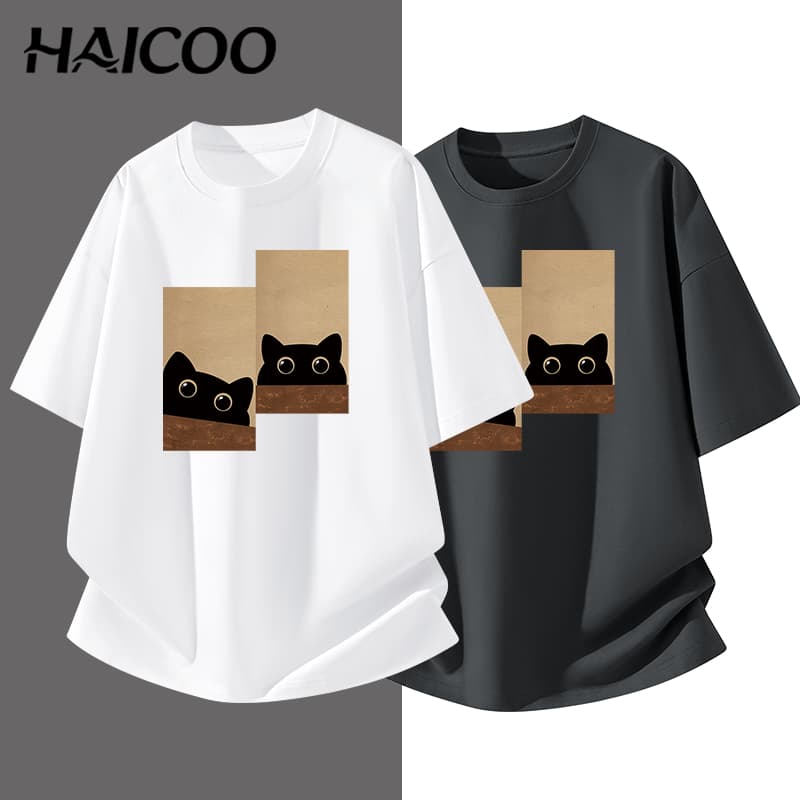 ร้อนแรง 220G เสื้อยืด Cotton 100% สไตล์เกาหลี HAICOO เนื้อผ้านุ่ม ระบายอากาศดี ไซส์ใหญ่ S-4XL พร้อมส่งจากไทย