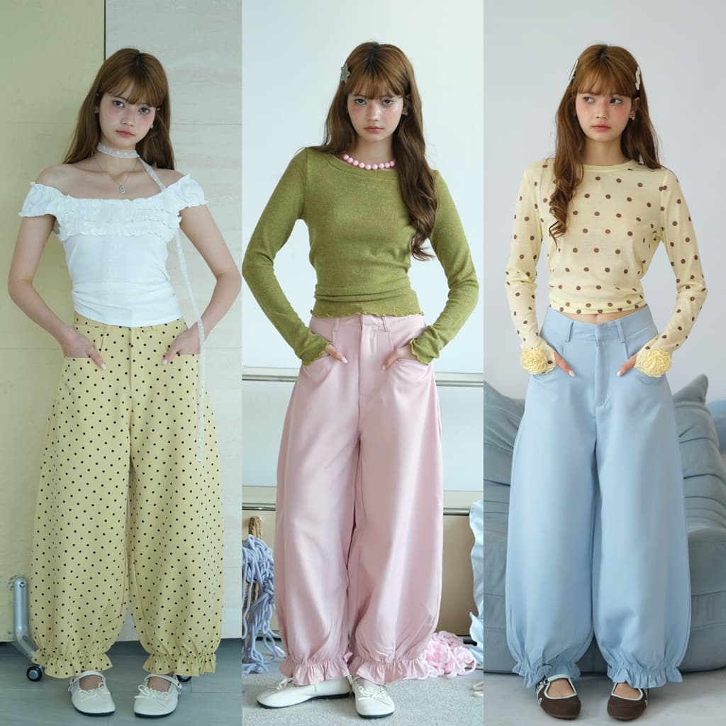 !NEW BABY GIGI JENNI-BALLOON PANTS! กางเกงขายาวปลายขาจั๊ม กระเป๋าเจาะหลอก*(อ่านรายละเอียดก่อนสั่งซื้อค่ะ)