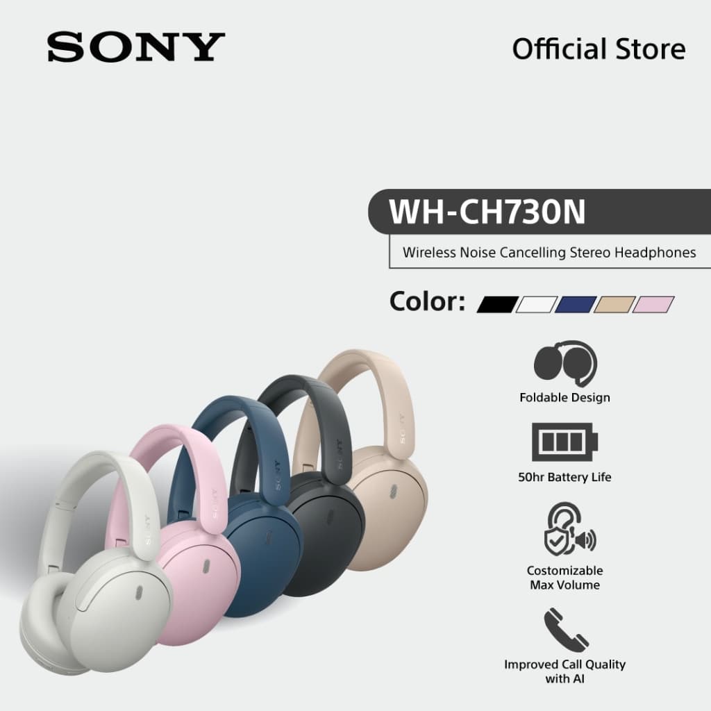 Sony หูฟัง Headphones รุ่น WH-CH730N | Dual Noise sensor technology | Light Weight