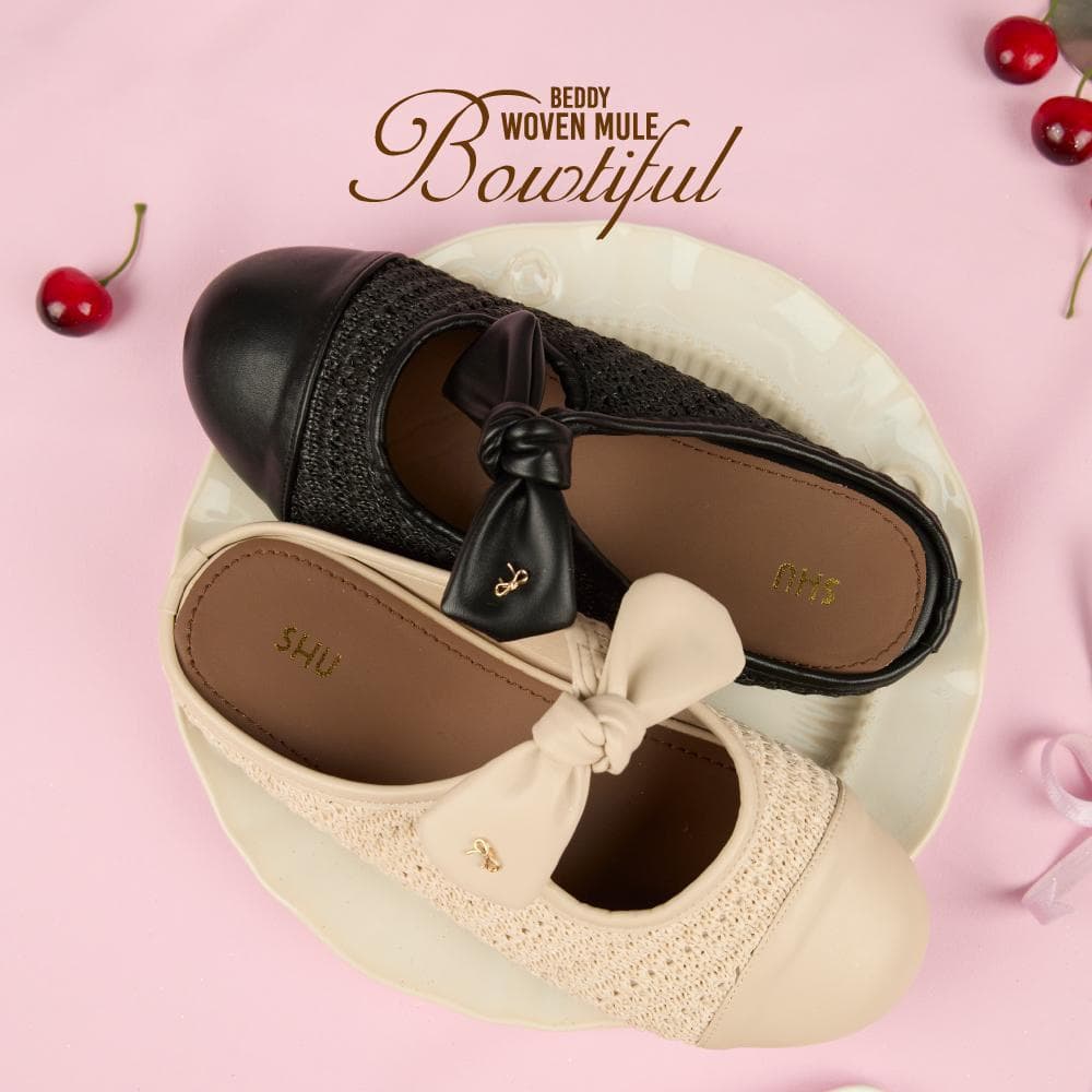 SHU BEDDY WOVEN MULE BOWTIFUL รองเท้า รูปที่ 1