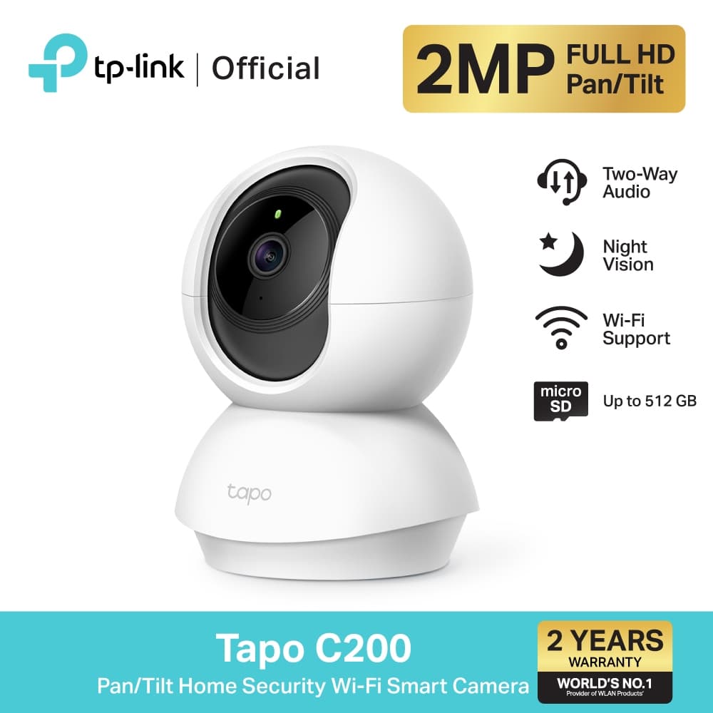 TP-Link Tapo C200 ภาพคมชัด 2 MP Full HD/ Tapo C210 ภาพคมชัด 3 MP 2K กล้องวงจรปิดไวไฟ ดูการใช้งานได้ผ่าน App… รูปที่ 1