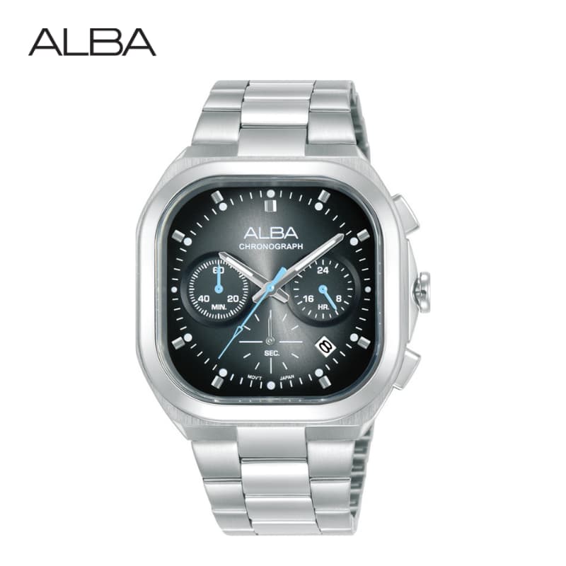 ALBA Sportive Quartz อัลบา นาฬิกาข้อมือ รุ่น AT3L03X ขนาด 39 x 48 mm. สีดํา