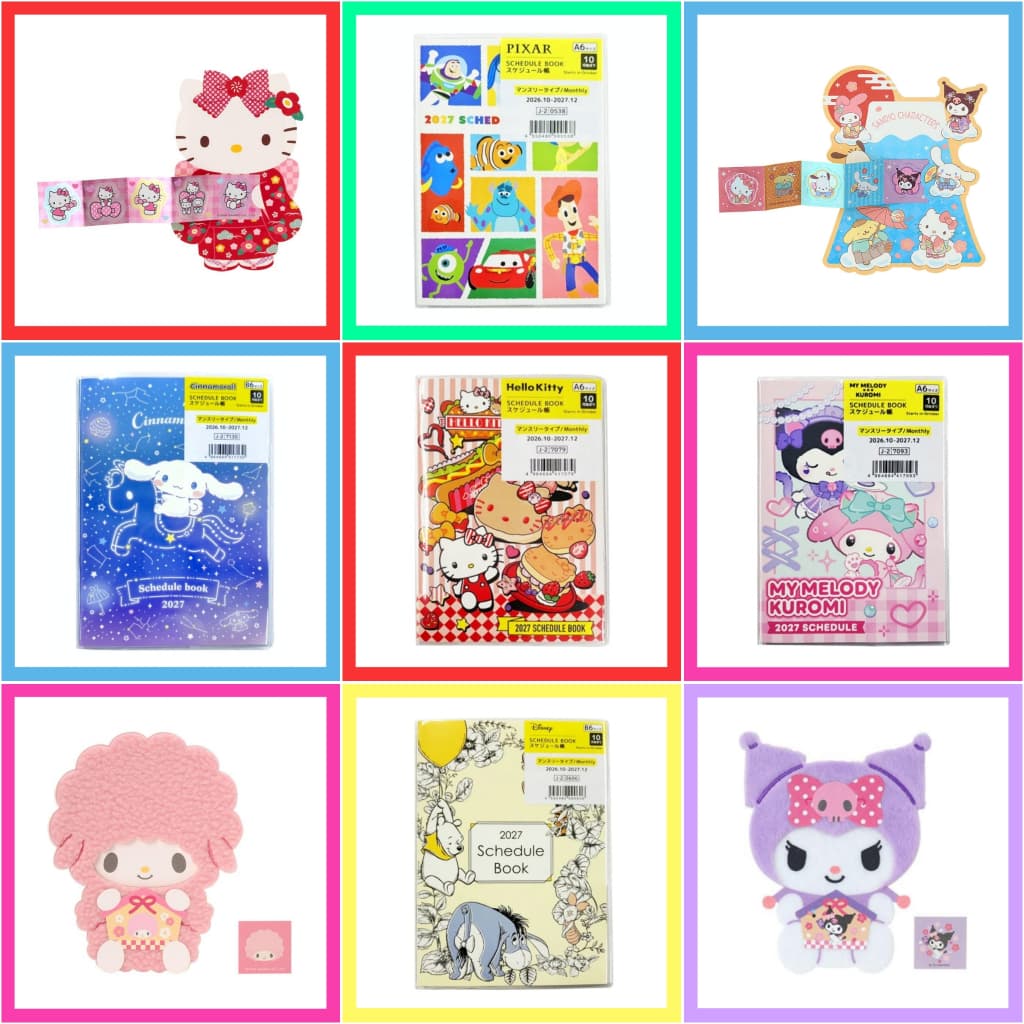 💙 แท้ 100% สมุดแพลนเนอร์ Sanrio Planner Book 2027 💚 A6 B6 Calendar ปฏิทิน Schedule Book ซองจดหมาย อั่งเปา…
