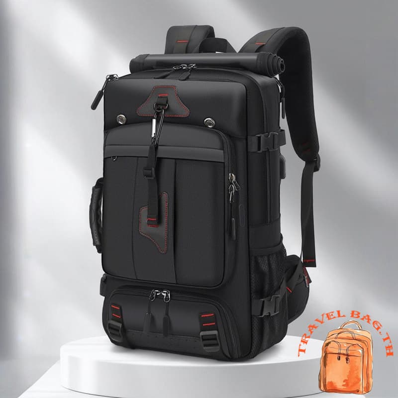 🎒กระเป๋าเป้ความจุขนาดใหญ่ 80 ลิตร สําหรับชาย ขยายขนาดได้ กระเป๋าเดินทางและกระเป๋าเดินทางขึ้นเครื่อง
