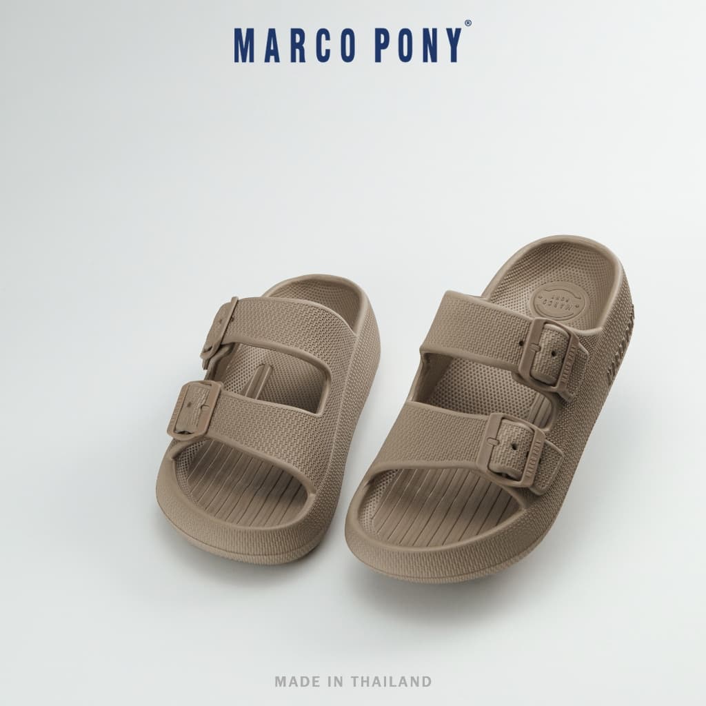 Marco Pony รองเท้า แตะ พื้น หนา สายคาดปรับระดับได้ รองเท้าแตะผู้หญิงแฟชั่น รองเท้าฟองน้ํา MH9035