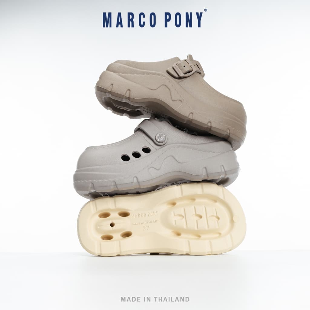 Marco Pony รองเท้าเปิดส้น รองเท้าแตะลําลอง แฟชั่นผู้หญิง EVA นุ่ม กันน้ํา Size 36-41 รุ่น MH9037