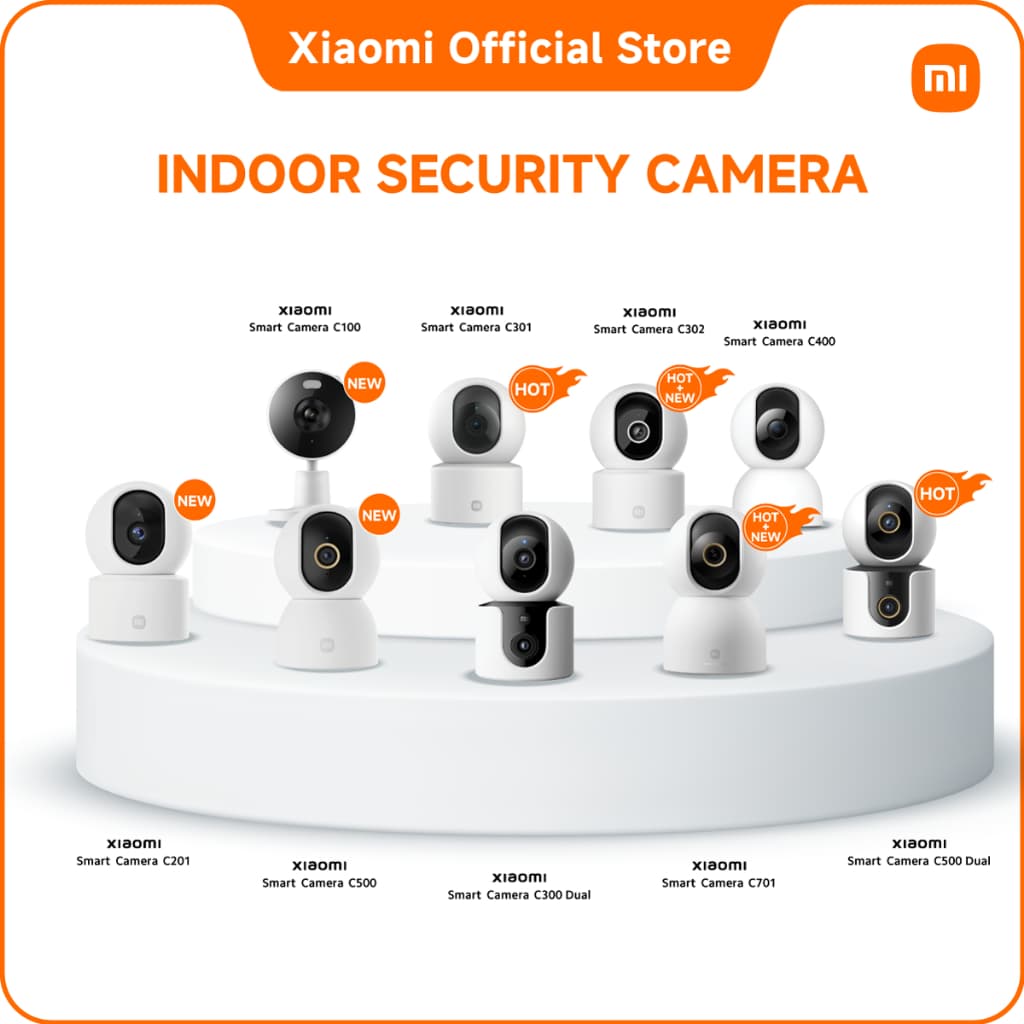 Xiaomi Smart Camera C201/C100/c301/C400/C500/C300 Dual/C701/C500 Dual กล้องวงจรปิด ควบคุมผ่านแอป…