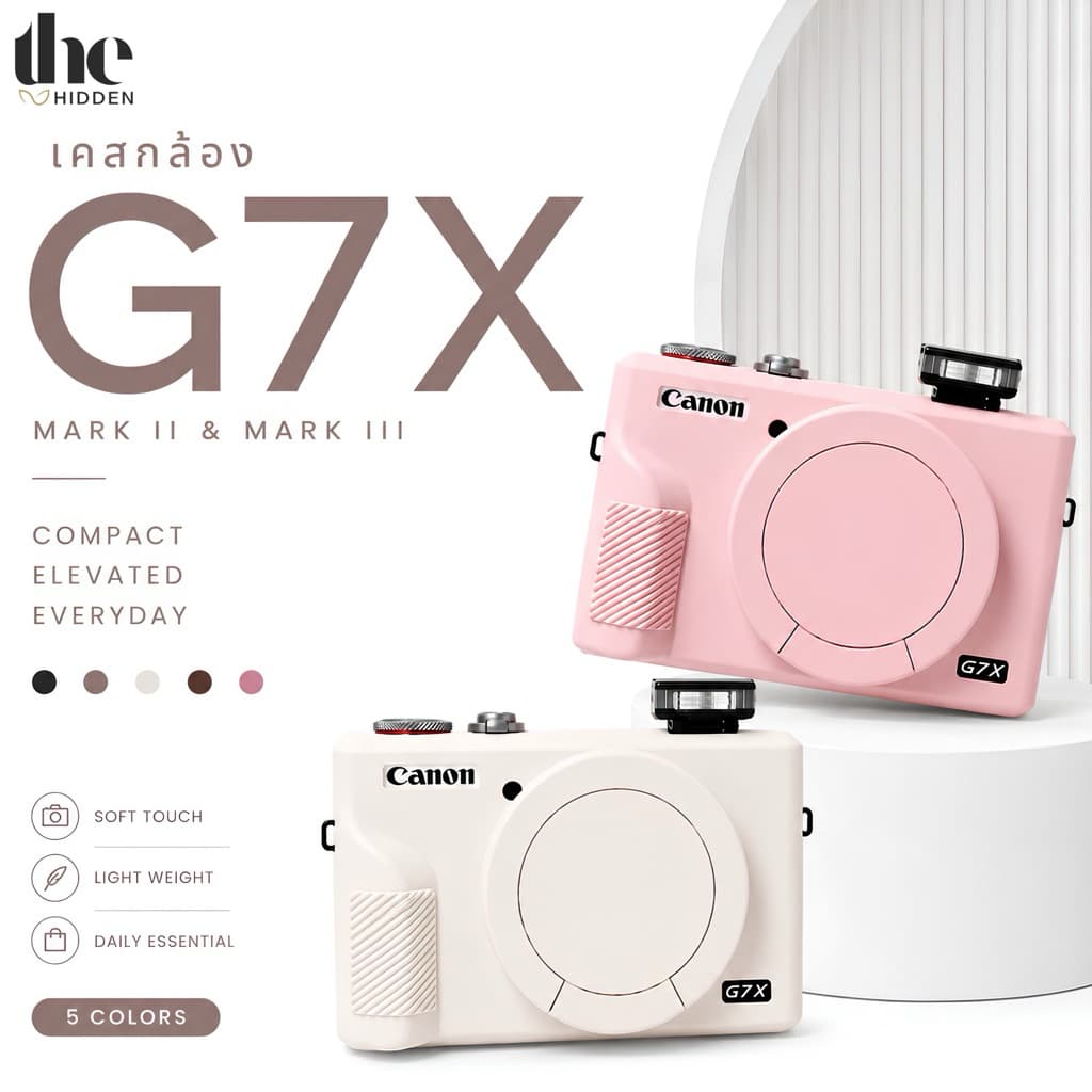 เคสกล้อง Canon Powershot G7X สําหรับ Mark II (2) — Mark III (3) เคสกล้องดิจิตอล เคสกล้องซิลิโคนแบบนิ่ม