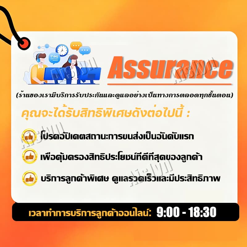 บริการหลังการขาย บริการรับประกันสินค้า บริการหลังการขายผลิตภัณฑ์-จะไม่จัดส่ง