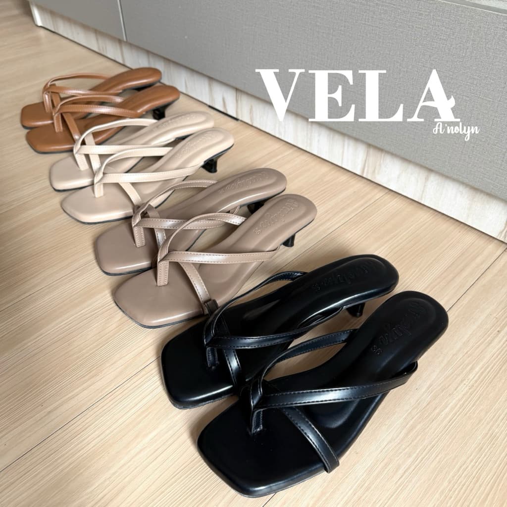 A’nolyn รุ่น VELA รองเท้าแตะส้นสูง 1.5 นิ้ว พื้นบุฟองน้ํานุ่ม ใส่เล่นแกรมๆ เหมาะทุกโอกาส แมทได้ทุกชุด…