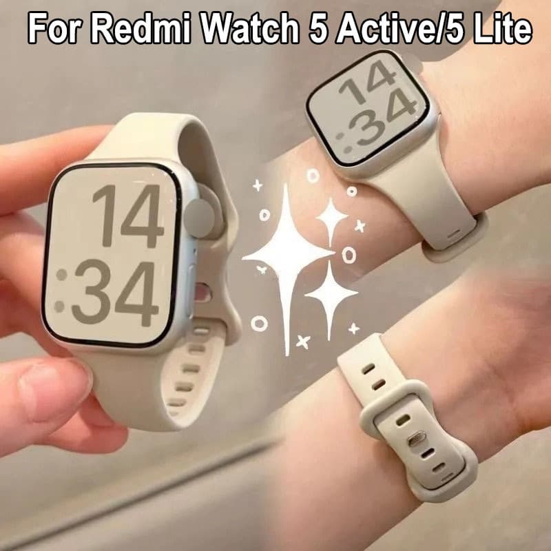สายซิลิโคนบางสําหรับนาฬิกา Redmi Watch 5 Active สายกีฬา สําหรับ Redmi Watch 5 Lite 3 Active
