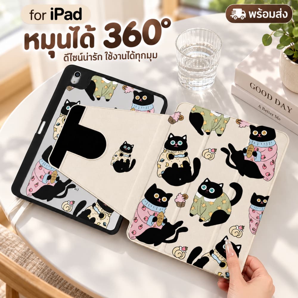 gen11 A16 เคสไอเเพด หมุนได้ 360 องศา สําหรับ แอร์10.9 air11 air8/4/5 เจน10.2 gen5/6/7/8/9 pro11 2018 21 2022…
