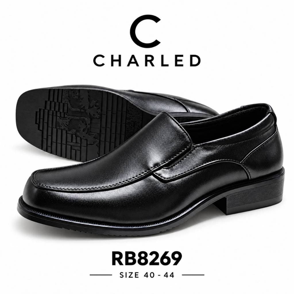 CHARLED รองเท้าคัชชูหนังทรงหัวตัด หน้ากว้าง รุ่น RB8269 ไซส์ 40-44