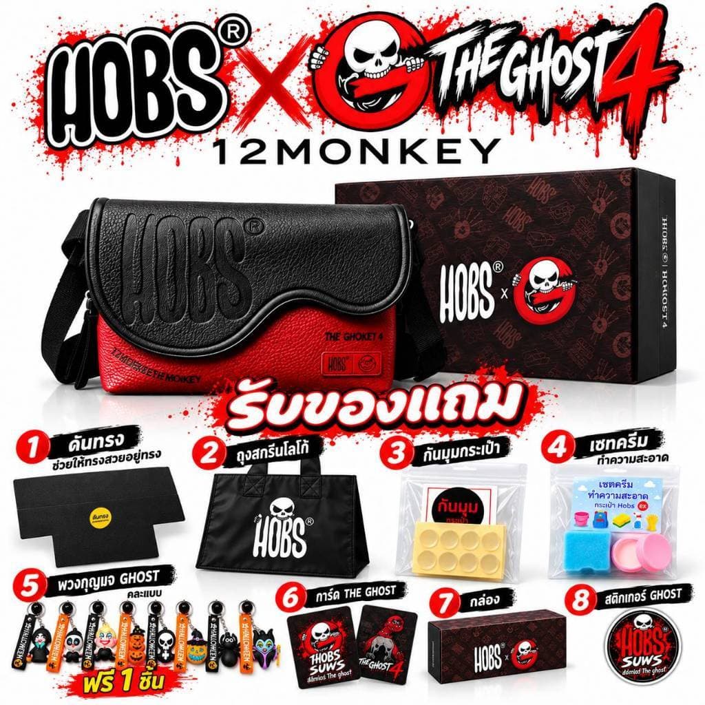 ของแถม 8อย่าง Hobs x The Ghost 4 Limited edition มีกล่อง+การ์ด