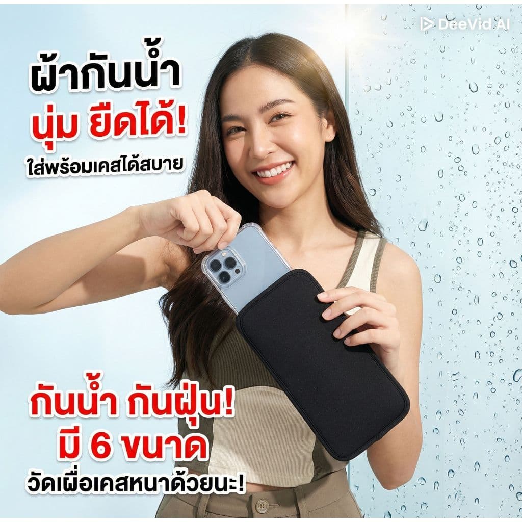 กระเป๋า ซองกันน้ํา ซอง ใส่มือถือ สําหรับ มือถือ 4.7 - 6.5 นิ้ว power bank แบ็ตสํารอง