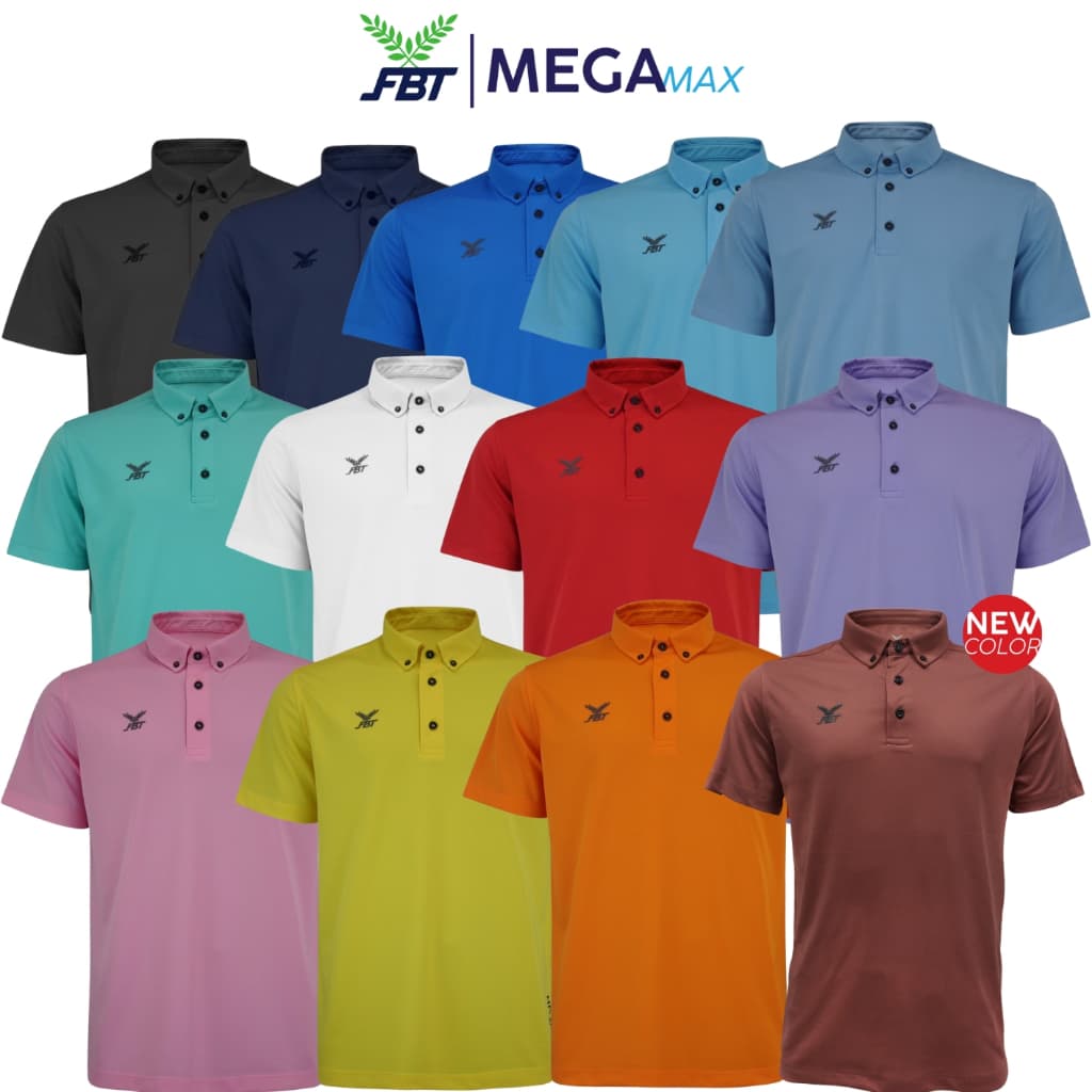 เสื้อโปโล FBT B2C412 ติดกระดุมปลายปกเสื้อ Basic Polo Unisex ออกใบกํากับภาษีได้