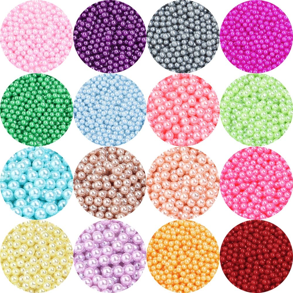(ไม่มีรู)ลูกปัดไข่มุกเทียม ABS สีสันสวยงาม 3/4/5/6/8mm ใช้ทําสร้อยคอ สร้อยข้อมือ ต่างหู DIY จัดส่งจากไทย